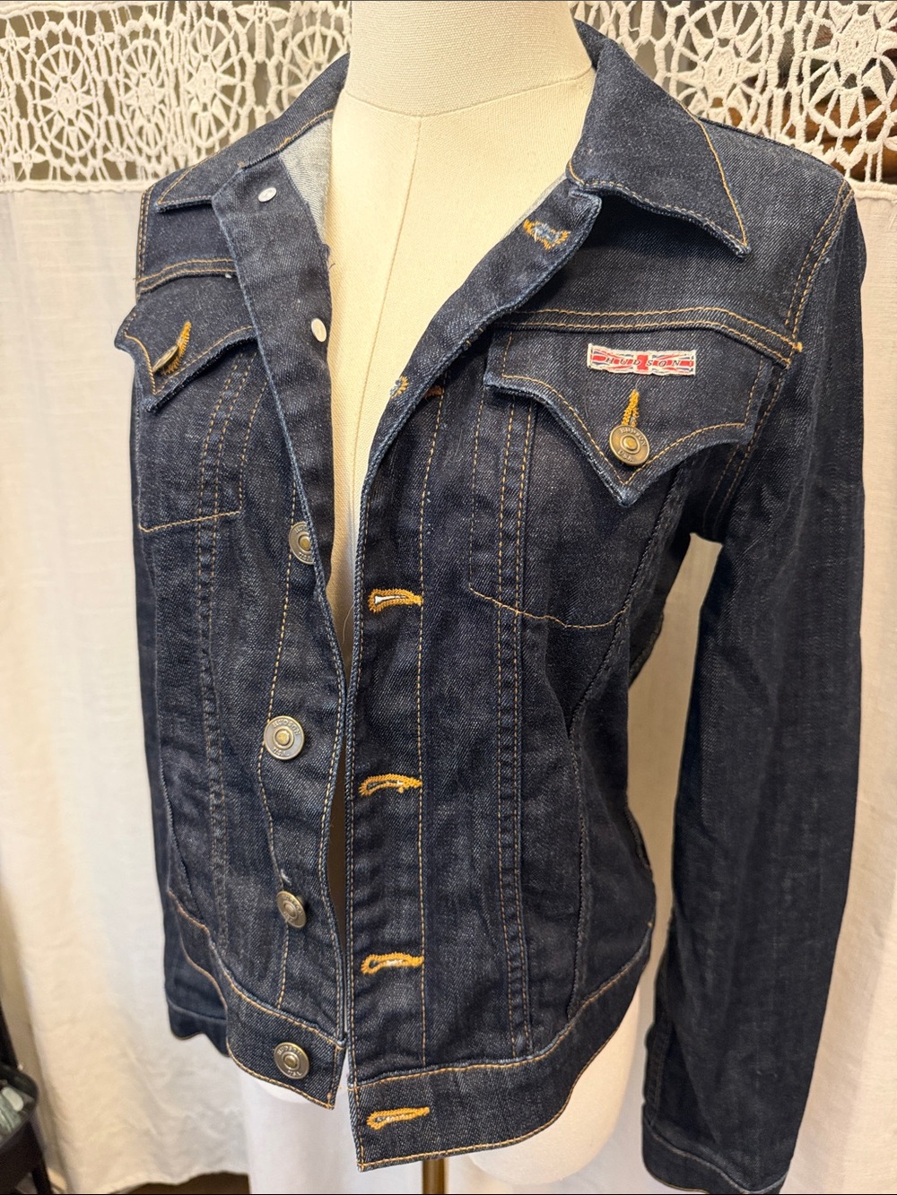 Hudson Jeans Dark Blue Denim Trucker Jacket